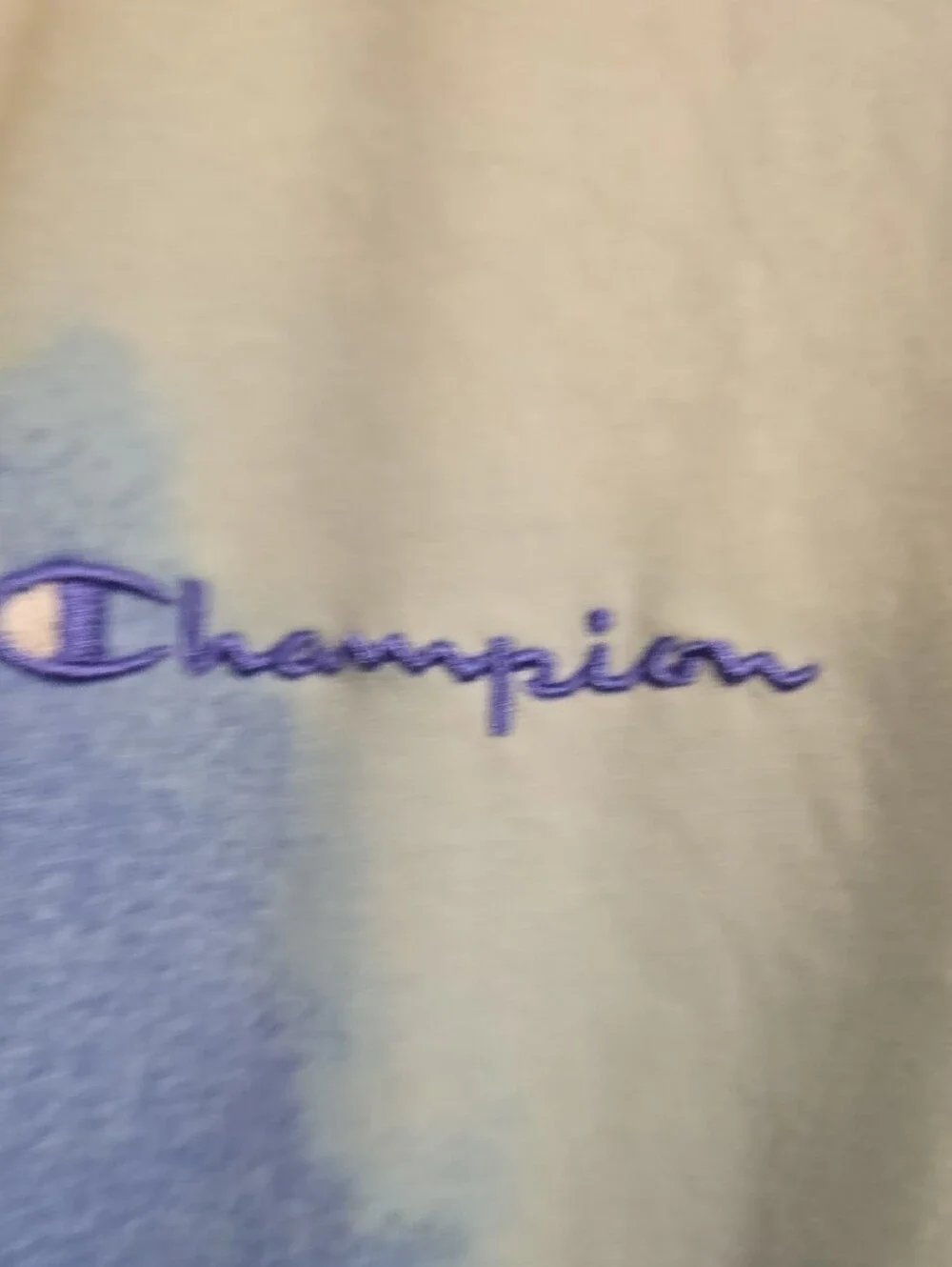 Champion Women's Tie-Dye Knot Front Tee - Light Blue & Pale Yellow